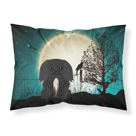 Carolines Treasures Halloween Scary Pekingnese Black Fabric Standard Pillowcase BB2297PILLOWCASE